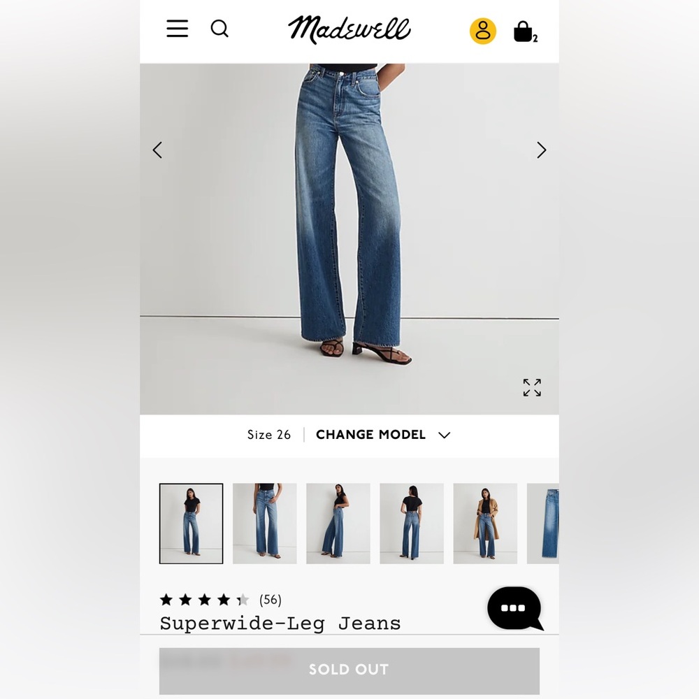 Madewell Superwide-Leg Jeans Fannin Wash size 29